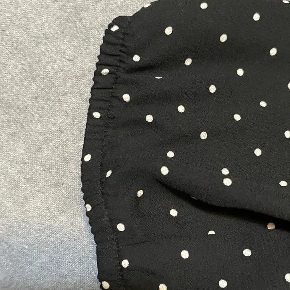 I.N. San Francisco Black and White Polka Dot Top - Picture 3 of 11
